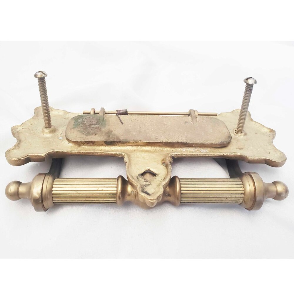 Solid Heavy Brass Door Knocker With Mail Slot "Letters" Antique Vintage Ornate - Picture 4 of 6